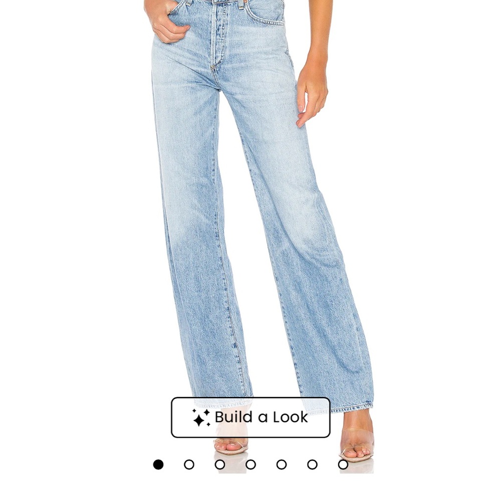 Citizens Of Humanity Sky Blue Wide Leg Jeans